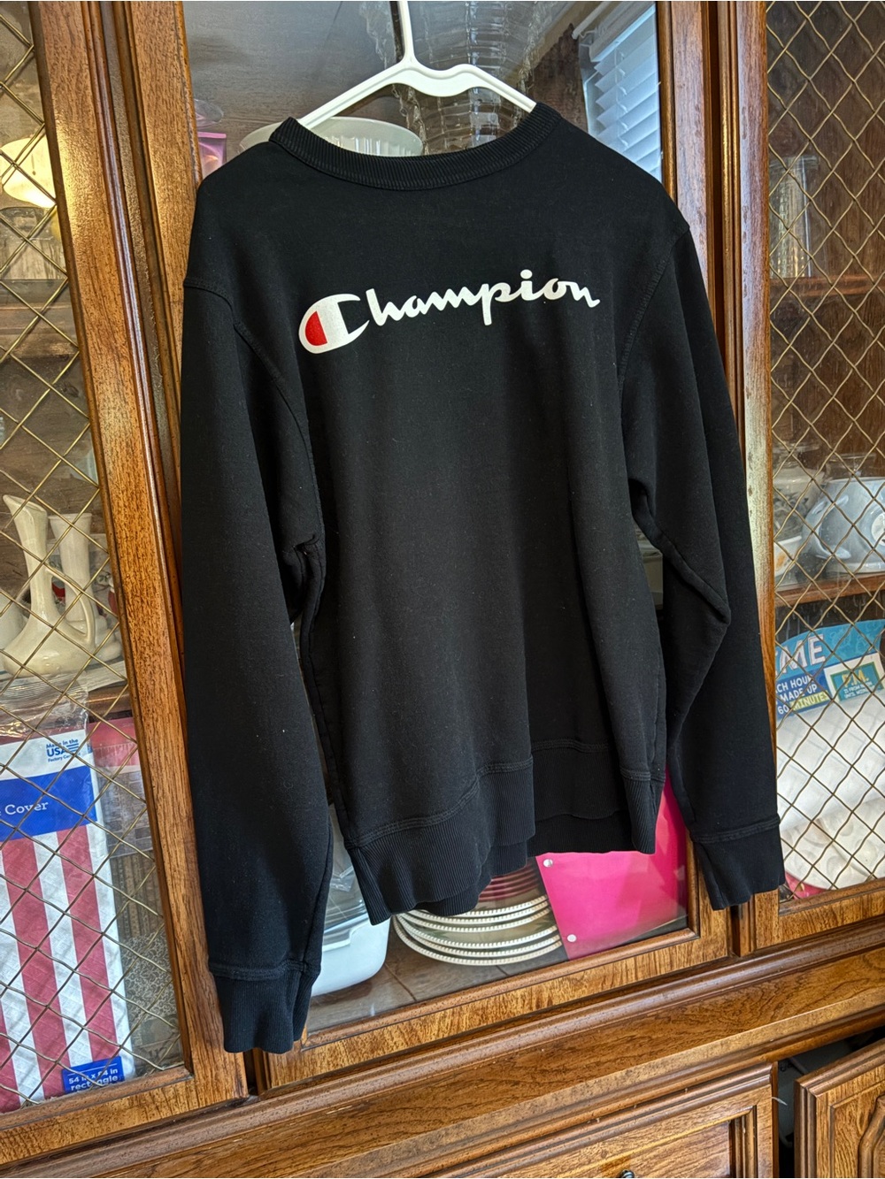 Champion Gray Crewneck with Black Trim and Logo